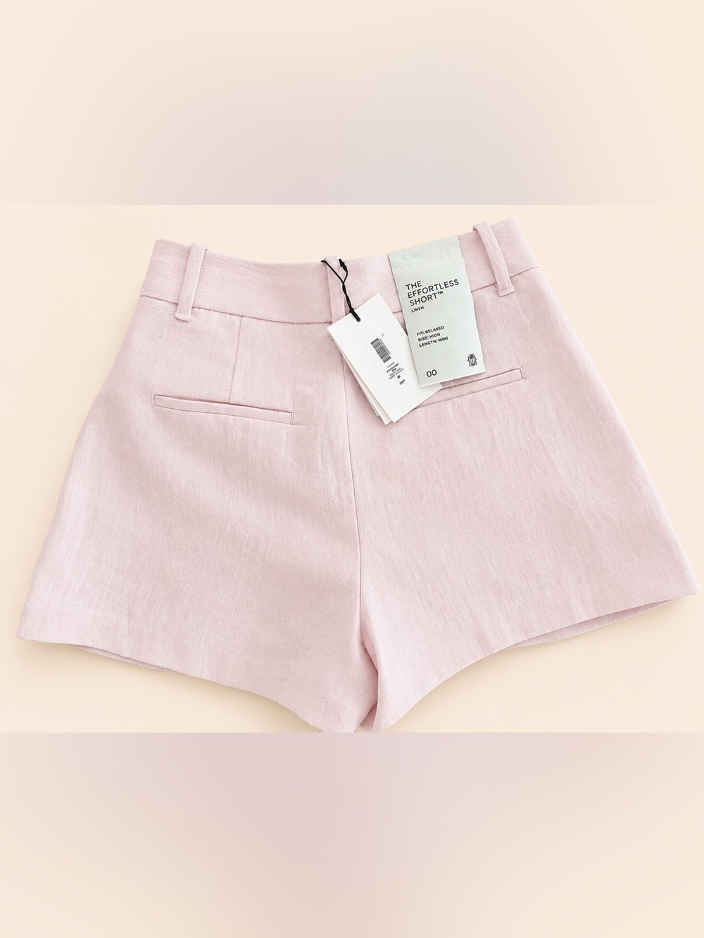 Aritzia Effortless Mini Power Linen Shorts – Poetic Pink – Size 00 – NWT - Picture 4 of 7